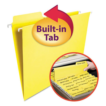 Smead® Fastab Hanging Folders, Letter Size, 1-3-cut Tab, Yellow, 20-box freeshipping - TVN Wholesale